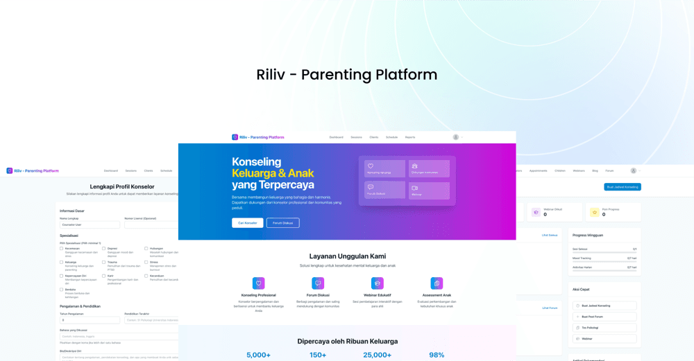 Riliv - Mental Health Web App